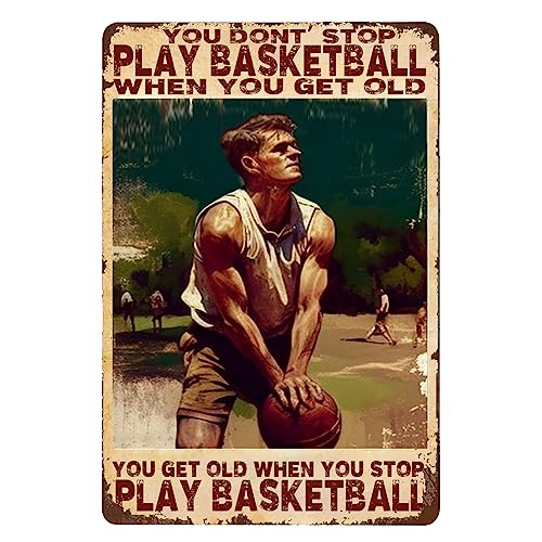 You Don'T Stop Play Basketball When You Get Old Vintage Signs Poster Forte Espressione facciale Baseball Decorazioni per feste a tema Uomini Biliardo Room Poster per uomo Cave Goth Wall Art Decor 30,5 You Don'T Stop Play Basketball When You Get Old Vintage Signs Poster Forte Espressione facciale Baseball Decorazioni per feste a tema Uomini Biliardo Room Poster per uomo Cave Goth Wall Art Decor 30,5