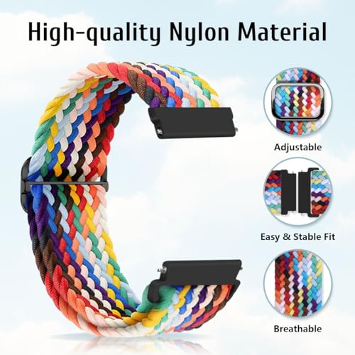 Correa de nylon trenzada ajustable para reloj 20mm miniatura 3