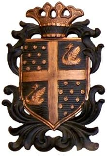 Hickory Manor House Swan Shield Décor, Vieux Noir/doré