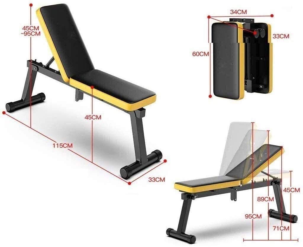 Ławka do ćwiczeń Ławki do domowej siłowni Ławki do hantli Ławka do ćwiczeń, ławka do hantli, ławka do ćwiczeń Regulowane składane domowe przysiady Sprzęt fitness, płaska ławka Waga B