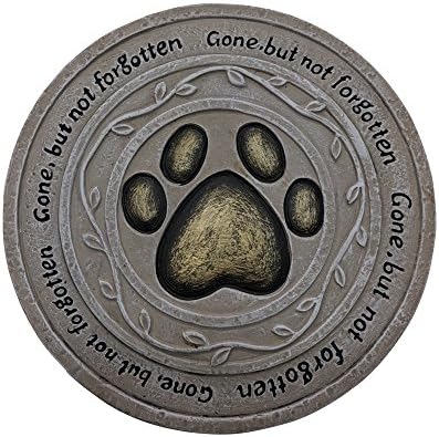 “Gone but not Forgotten Paw Print Pet Memorial Stepping Stone
