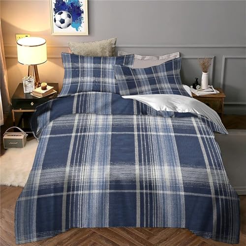 Housse de couette anti-pli en microfibre résistante pour lit simple