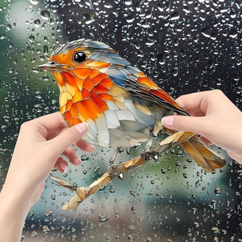 Vinilo decorativo adhesivo Achang con diseño de pájaro petirrojo miniatura 4