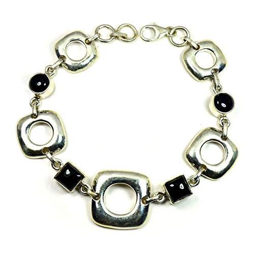Bijou Argent 925 Chic à Porter au Quotidien avec Onyx et Émeraude Fine