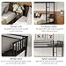 Bellemave Triple Bunk Bed for Kids, Detachable Twin Over Twin Over Twin Metal Bunk Bed with Guardrails, Ladder & Storage, Converts to 3 Separate Twin Beds, Easy to Assemble (3 Bunk Beds for Kids)