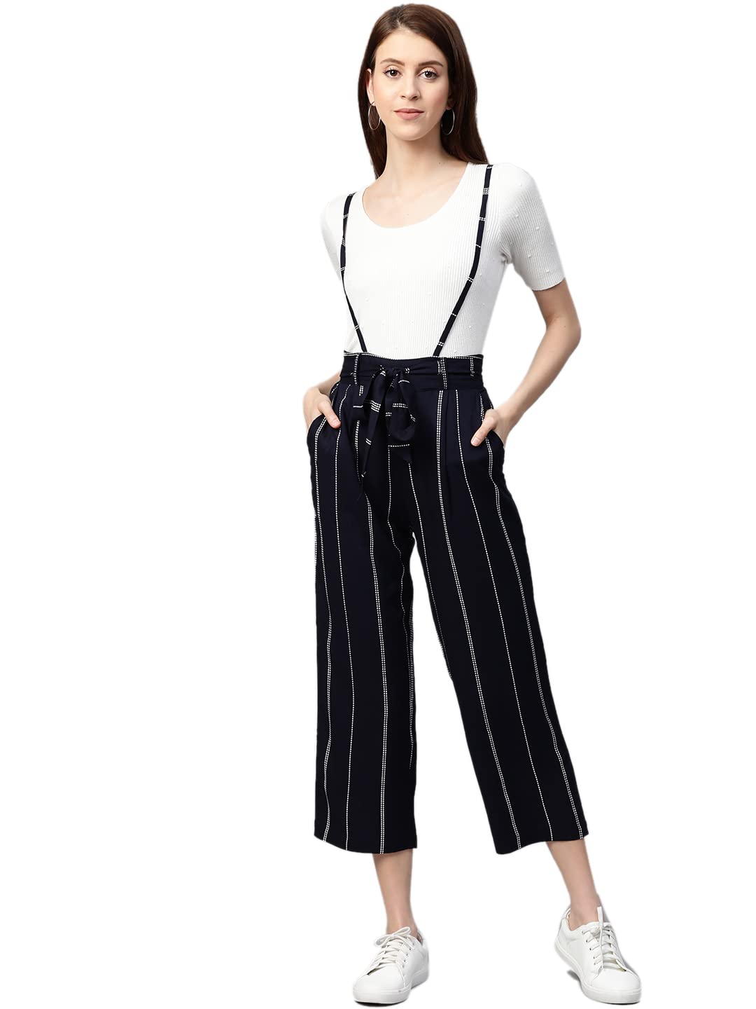 yash gallery Women's Midi dungaree Dress-picture-49