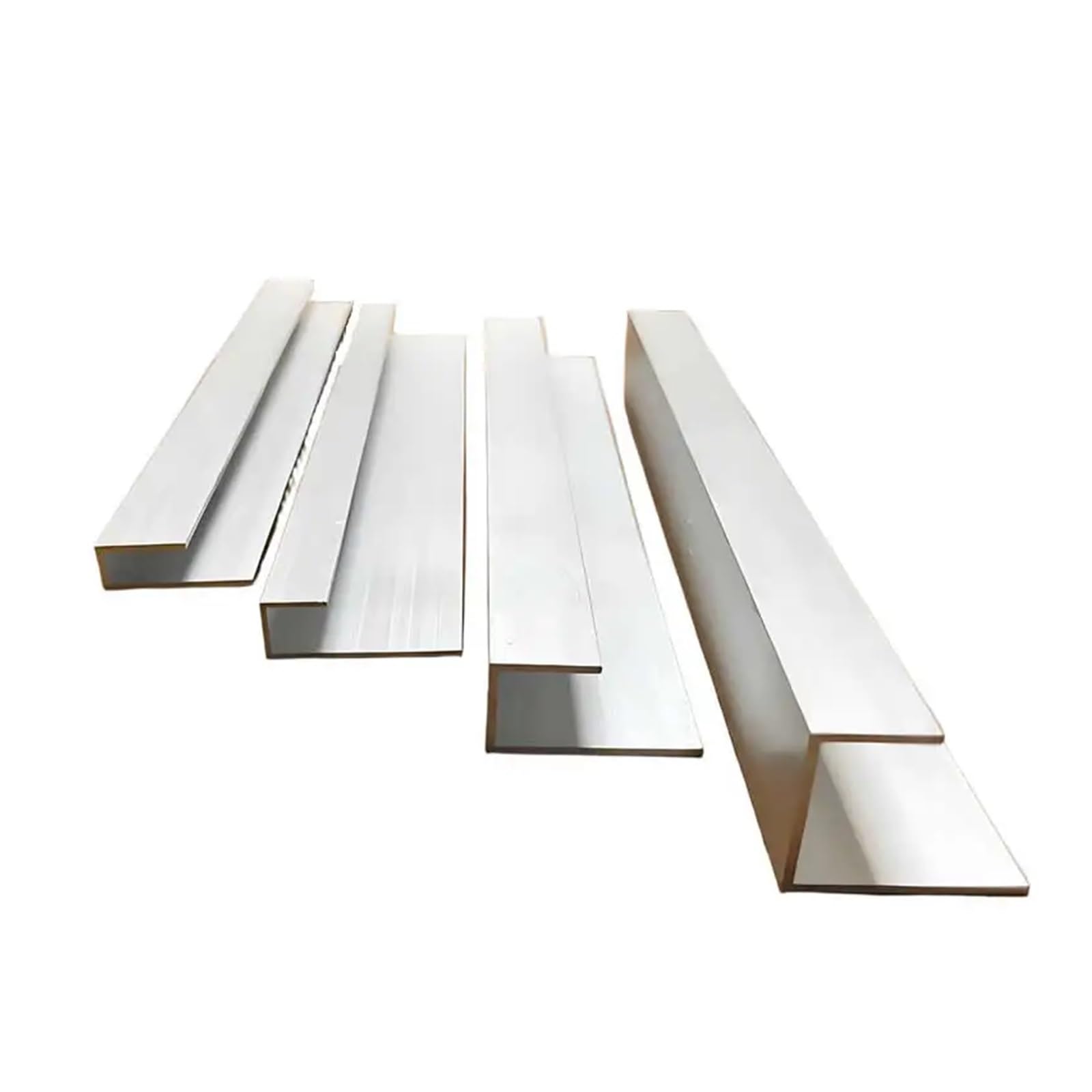 Perfil en U de Canal Aluminio, Perfil for molduras Bordes Muebles, Marcos Bricolaje, 495 mm Longitud, Varios tamaños