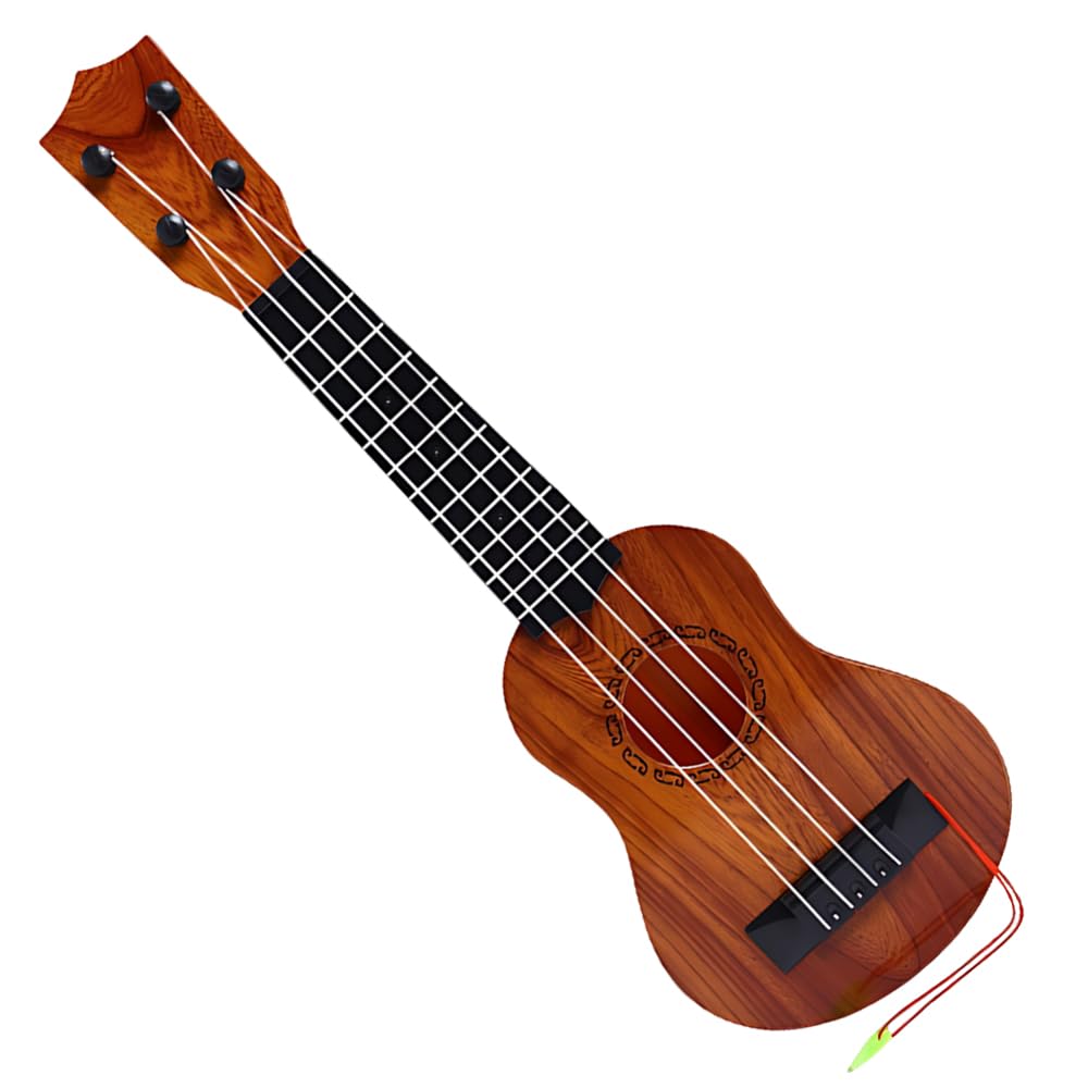 Chitarra per Bambini, 38cm Ukulele Bambini con 4 Corde Regolabili, Chitarra Giocattolo per Bambino Piccoli e Principianti