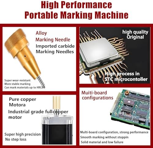 Portable Pneumatic Dot Peen Marking Machine - Handheld Digital Control Engraver for Letters, Serial Numbers, VIN, C Number - Precision Metal Marking Tool