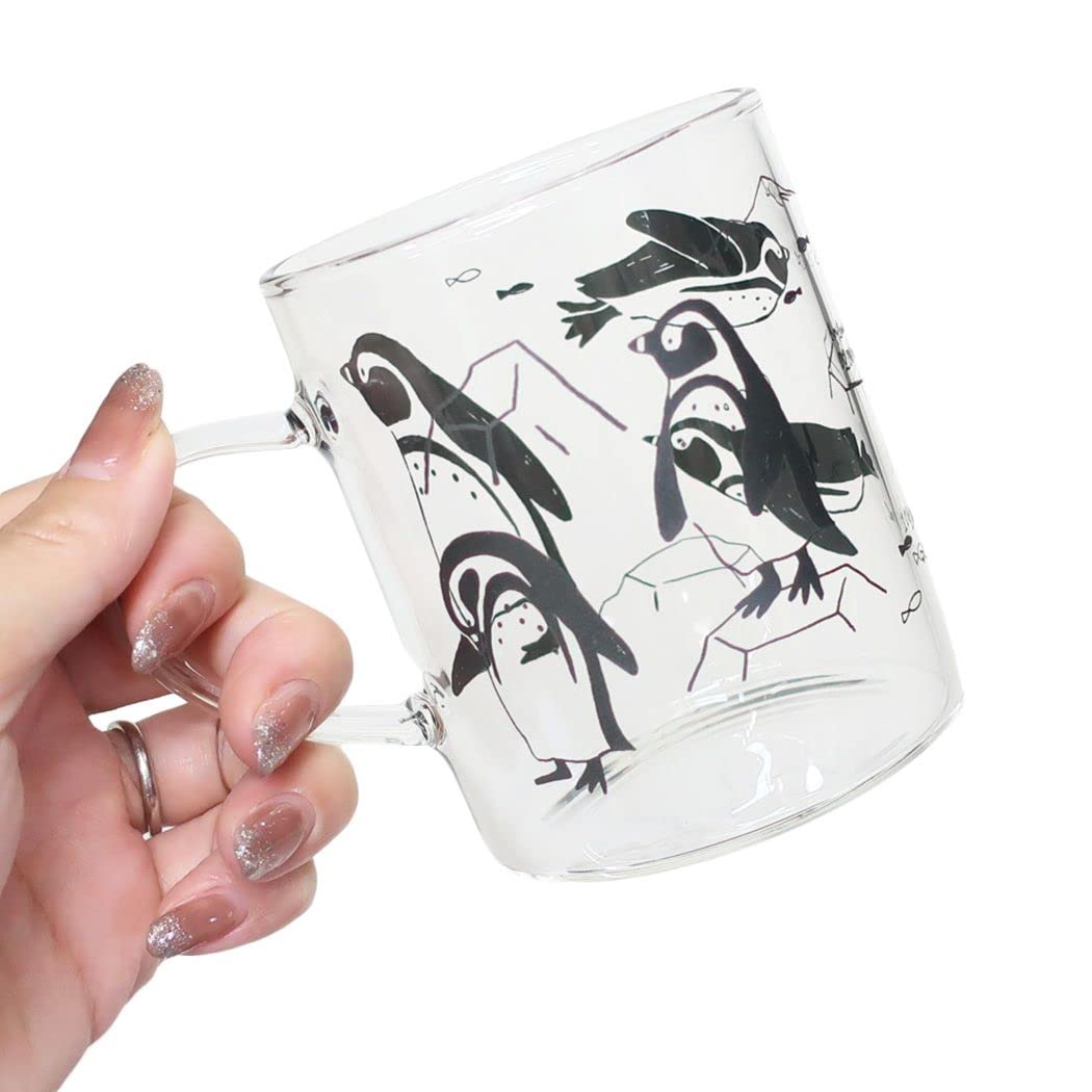 パインクリエイト [マグカップ]耐熱グラスマグ/海アート ペンギン
