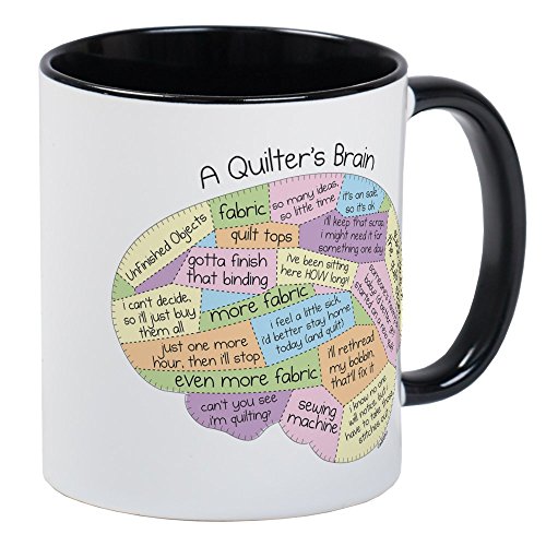 CafePress Quilter's Brain Mug Unique Coffee Mug, Coffee Cup