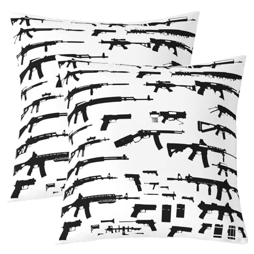 Feelyou Guns �X���[�N�b�V�����J�o�[ 40.6cmx40.64cm �\�t�g�Y�����C�t���V���b�g�K���N�b�V�����J�o�[ �J�E�`�\�t�@�p 3D�K���v�����g �I�[���h�A���h���_�� �u���b�N �z���C�g �������J�o�[ �A�E�g�h�A�s���[�J�o�[