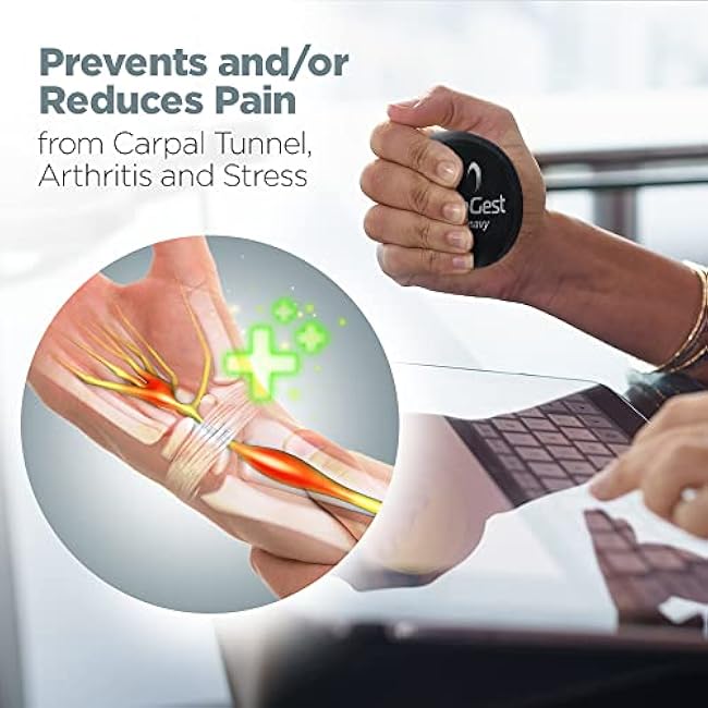 Logest Hand Stress Ball - Stress Reliever and Hand Exercise Ball - Available in 5 Levels