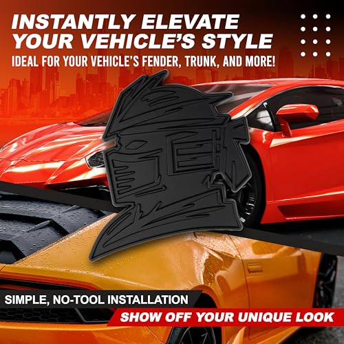 Image of Samurai Emblem, Custom 3D Car Badge - Universal Exterior Accessories for Car, Truck, SUV, Motorcycle (Set of 2) (Matte)