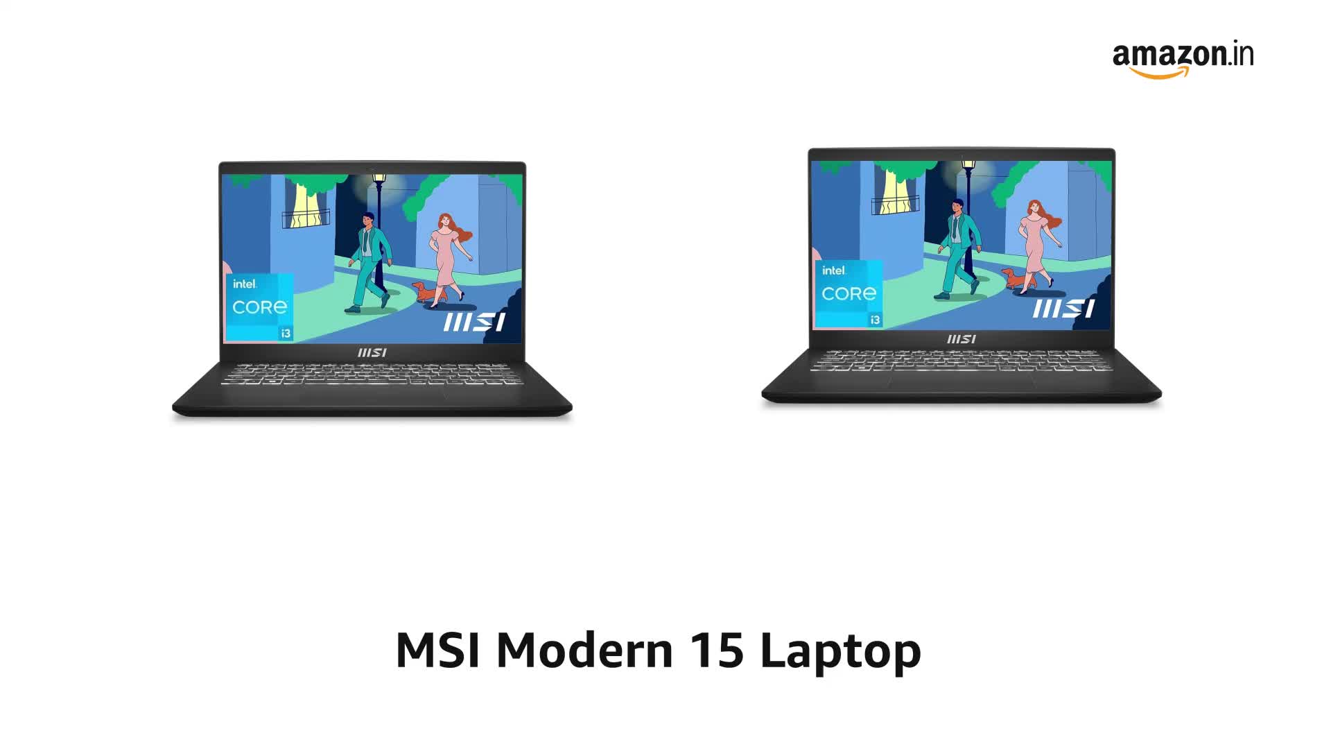 MSI Modern 15, Intel 12th Gen. i3-1215U, 40CM FHD 60Hz Laptop (8GB