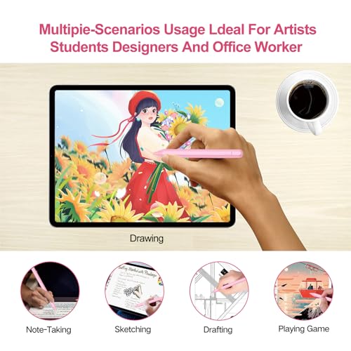 Image of Stylus Pen for iPad 2018-2026 with Palm Rejection, Apple Pencil for Pad11th /10th /9th /8th /7th /6th Gen, iPad Pro 11 /12.9 inch, New iPad Air 2026 11&13-inch(M3 /2) /5th /4th /3th Gen, iPad mini 6th /5th