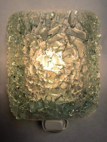 Ice crystal recycled bottle glass artistic handmade fused sparkli…