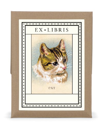 Cavallini 18-Pack Vintage Cat Bookplates