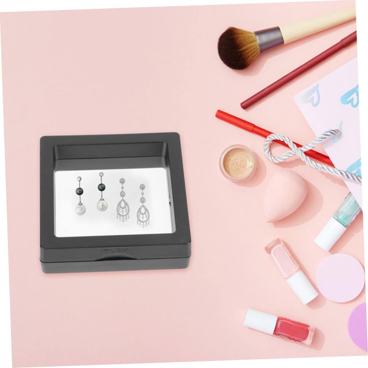 BESPORTBLE 20pcs Portable Jewelry Storage Box Clear Travel Organizer for Rings Necklaces Earrings Pe Film Containers Compact Lightweight Easy