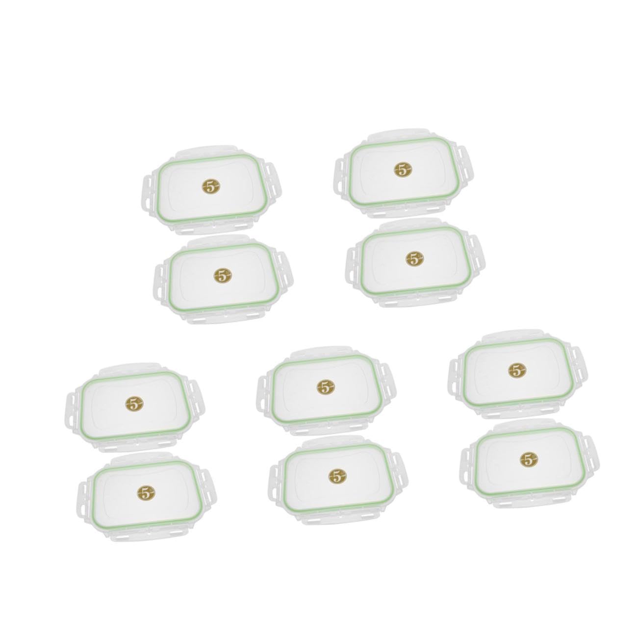 ABOOFAN 10 Piezas Tapa de caja de helado de plástico Reemplazo de contenedor de alimentos solo las tapas de los contenedores de alimentos reutilizable el plastico Plata