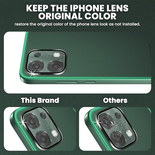Image of ArmourPro Camera Lens Protector Tempered Glass for Oppo F33 (6.57 Inches) Tough HD Individual Aluminum Alloy Rings 9H Camera Cover, Scratch-Resistant,Camera Rings Protection| Black, 1 Pack