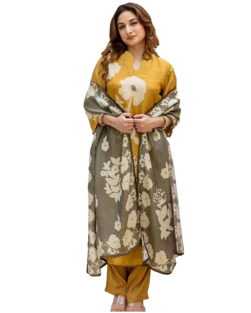 anni designer Women's Rayon Viscose Printed Straight Kurta with Pant & Dupatta-picture-26