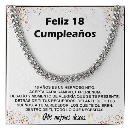 Bramart Colar de homem aniversário anos ideias de presentes para ele festa evento especial - ideia de presente idade Natal aniversário - conjunto de presente com DEDICAÇÃO incluído, Extra grande, Aço