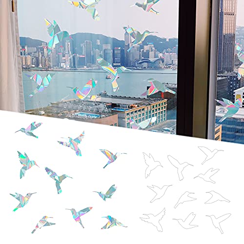 Lot de 20 autocollants anti-collisions pour fenêtre en verre transparent Motif oiseaux Cover