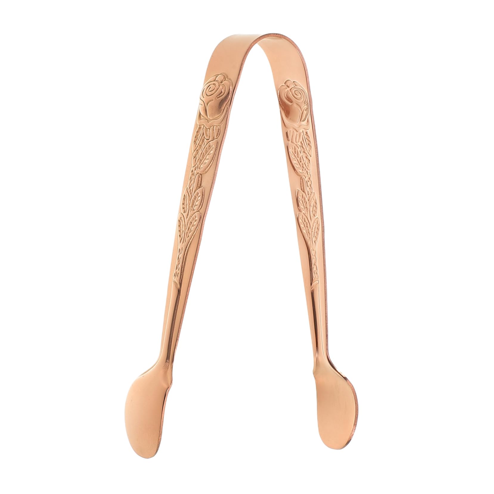 SOLUSTRE Elegant Rose Gold Ice Clip Stainless Steel Sugar Cube Tongs Daily Use Bar Kitchen Tongs Multi-function Serving Tool