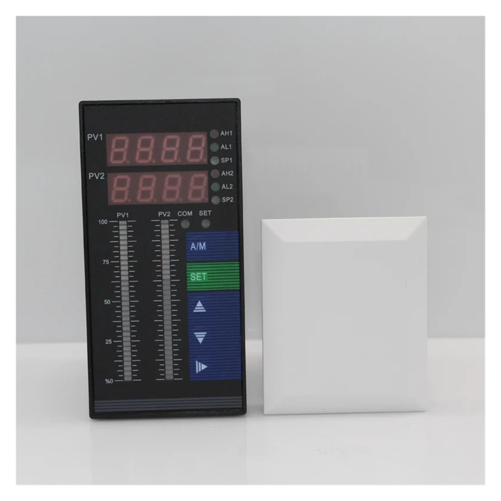 MUHM Controlador de Temperatura y Humedad Interior con Sensor for Colgar en la Pared Control de 4 Dispositivos termostato e higrómetro Alarma Alta y Baja