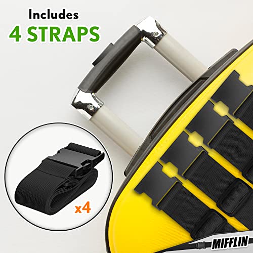 Luggage Straps - Black, 78" Long, 2 Inches Wide, 4 Pack - Adjustable Nylon Belt for Travel Suitcases & Bags - by Mifflin - Image 6