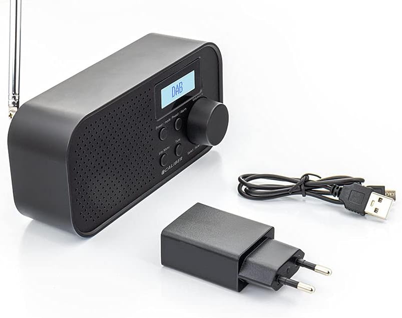 Ràdio Caliber HPG319DAB amb cable de càrrega USB i adaptador de corrent