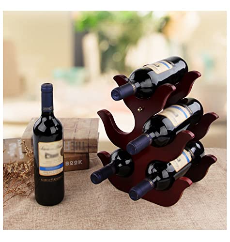 Soporte para 5 botellas de vino de madera miniatura 7
