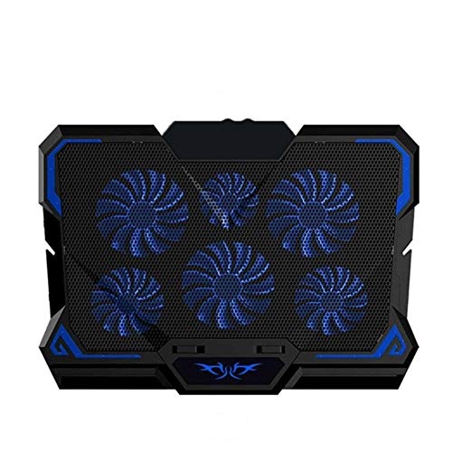 Laptop Cooling Pad, 6 Quiet Led Fans for 15.6-17 Inch Laptop Cooling Fan Stand, Portable Ultra Slim Two USB Powered Gaming Laptop Cooling Pad, Switch Control Fan Speed Function