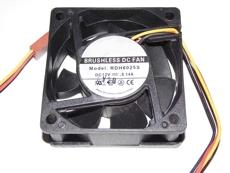 60 * 60 * 25mm RDH6025S 12V 0.14A 3Wire 6cm Square Cooling Fan