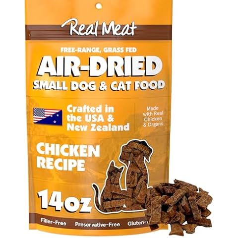 TRMC Real Meat Air Dried Cat Food & Dog Food w/Real Chicken - 14oz of USA-Crafted Grain-Free Dry Dog & Cat Food Sourced from Free-Range, Cage-Free Chicken - All Natural, High Protein Pet Food Cover
