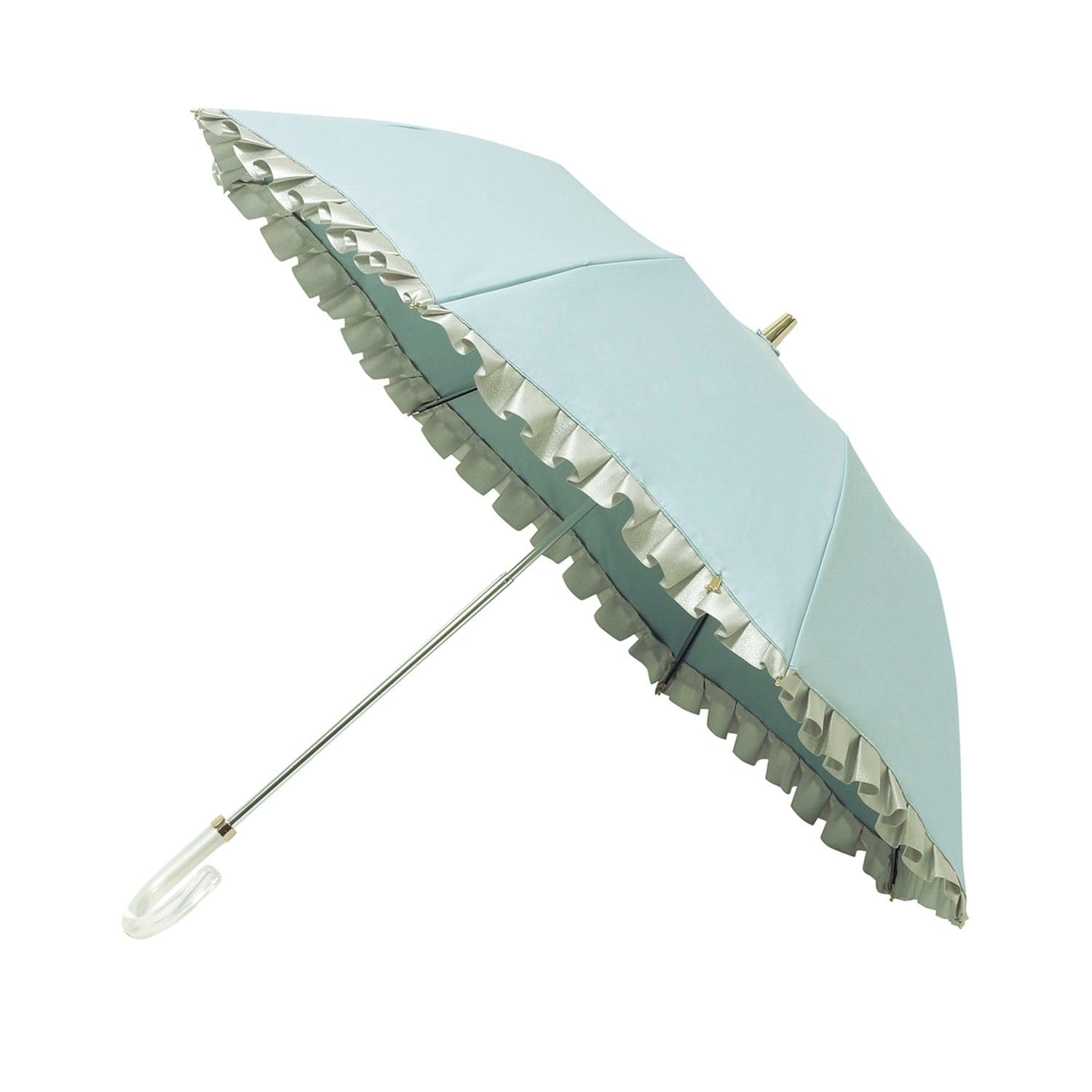 お値下げ❣️【新品】ランバンの折り畳み日傘UV晴雨兼用傘レース 晴雨兼用折りたたみ日傘 スカラ刺繍レース（折りたたみ傘