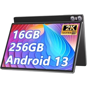 YESTEL Android 13 Tablet 11 Inch Display,16GB RAM+256GB ROM,Octa-Core Processor,8600mAh Large Battery,2000 * 1200 Pixels,GPS/ 5G WiFi/Bluetooth/with Case-Grey