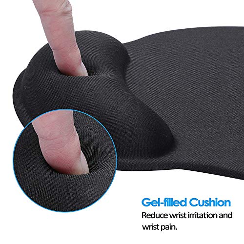 Image of Storin Silica Gel Ergonomic Mouse pad, Wrister pad The Wrist Effectively and Make Wrist Relief from Fatigue and Hurt Wrist pad Black or Blue