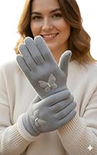 Winter Gloves for Women Fashion Knitted Hand Gloves | Soft Acrylic Wool Full Finger Warm Mitten Gloves for Boys and Girls Rabbit Ears Glove