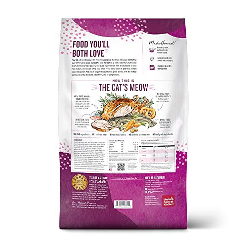 Image of The Honest Kitchen Human Grade Whole Food Clusters Grain Free Chicken & Fish Dry Cat Food, 10 lb Bag