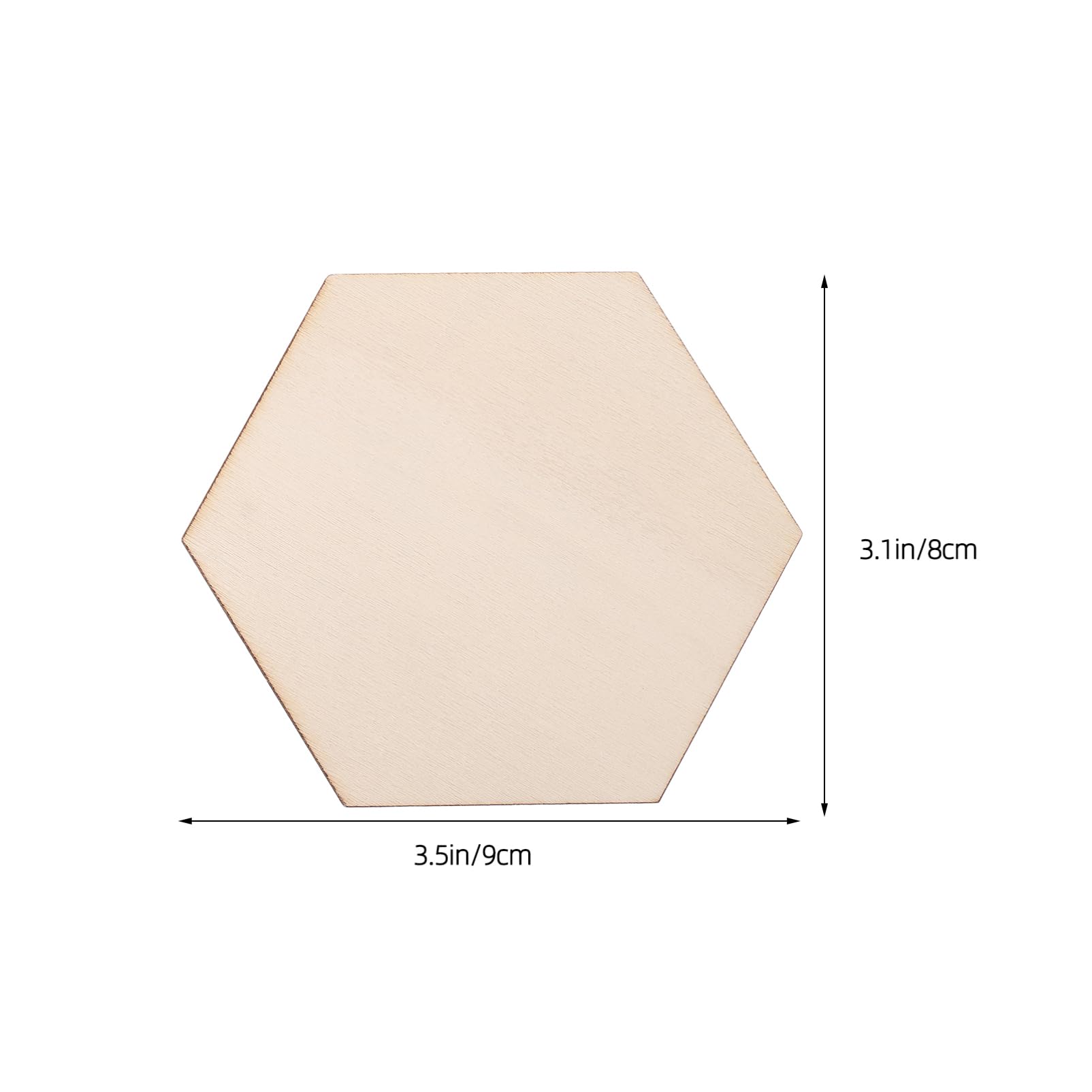 Sewroro 100piezas Recortes De Madera Hexagonales Decoración Artística Para Bodas y Fiestas