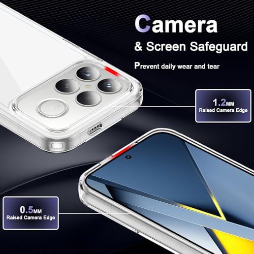 Image of Case for Xiaomi Poco F8 Ultra, Military Grade Drop Protection Phone Case, Yellowing Resistant, Anti-Scratch Hard PC Back, Shockproof Hard Ultra-Thin Protective Cover, Clear