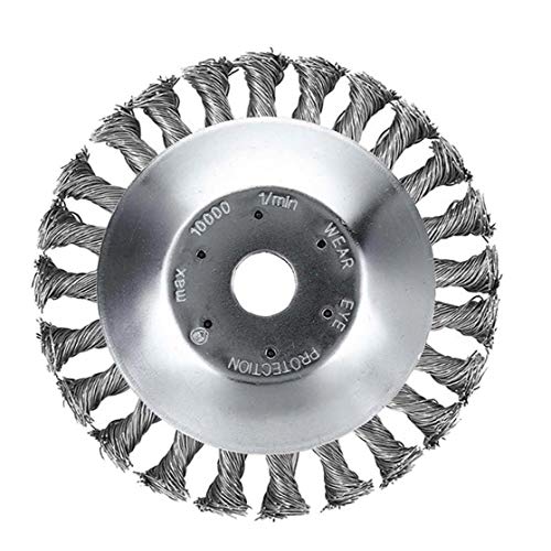 Rasentrimmer Messerkopf Garten Wildkrautbürste Für Rasenmäher Strimmer Drahtrad Stahlbürste Mit Rundem Loch