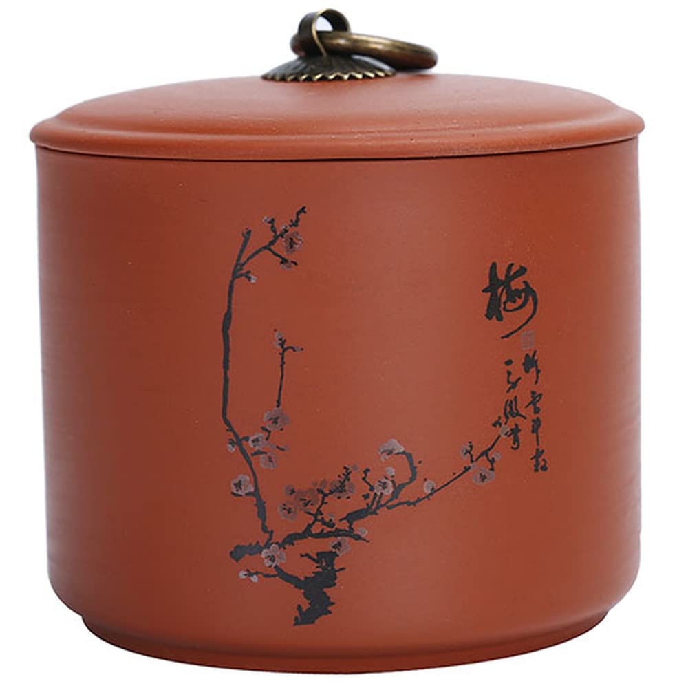 Kawy Ceramiczny słoik herbaty, zamknięte słoik do przechowywania słoik z fasolą kawy słoik 7,7 cm chiński fioletowy gliniana herbata słoik z herbatą Travel herbaty przenośna zamknięta herbata caddy