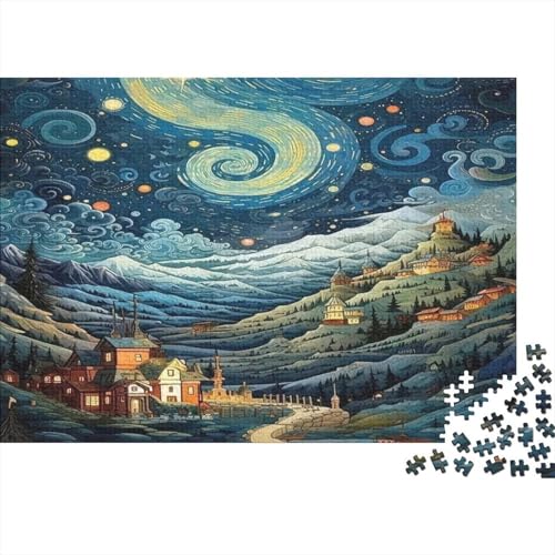 Rompecabezas de 1000 piezas para adultos Ciudad Estrellada, juego de mesa y puzzle de colección