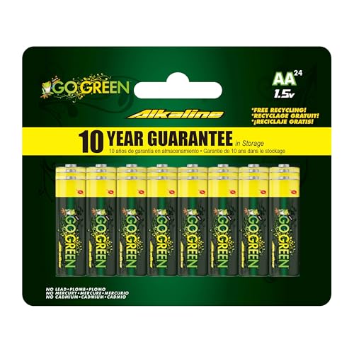Go Green Power AA Alkaline Battery, 24/Pack (24011)