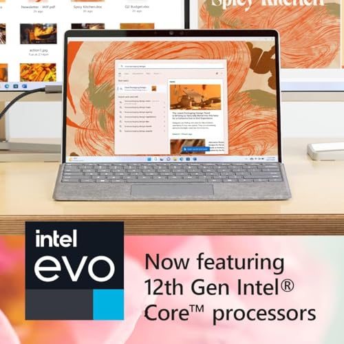Image of Microsoft Surface Pro 9 (2022), 13 inch 2-in-1 Tablet & Laptop, Thin & Lightweight, Intel 12th Gen i5 Fast Processor for Multi-Tasking, 8GB RAM, 256GB Storage with Windows 11, Platinum, Microsoft Copilot