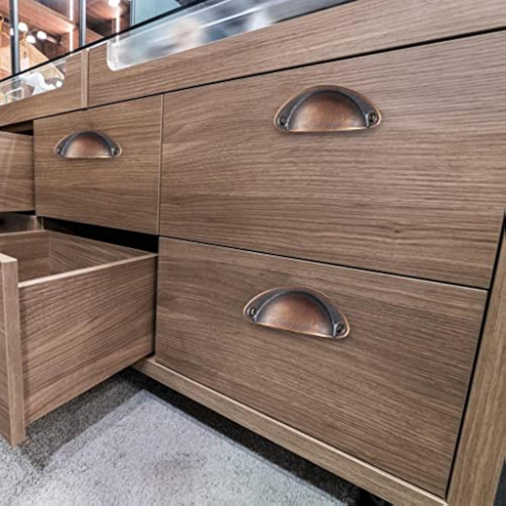 Cup Pulls Cabinet Dresser Shell Pull Drawer Handles