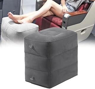 Mediss Inflatable Foot Rest Pillow, Leg Elevation Stool for Office Desk, Car, Chair, Airplane Travel Bedridden Elderly, Height Adjustable
